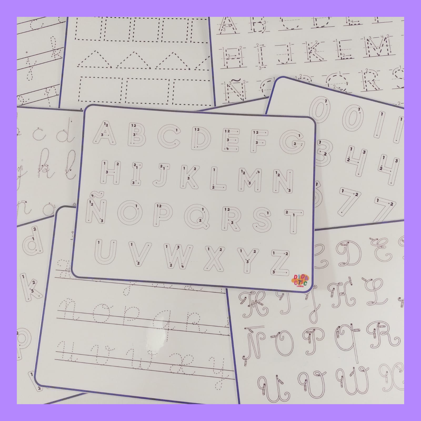 Kit aprendemos las letras (mayúsculas, minúsculas y cursivas)