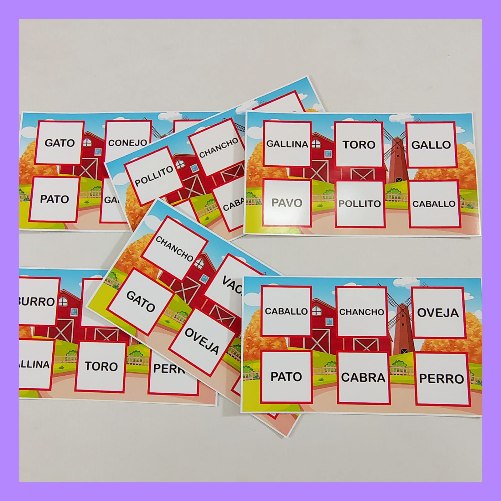 Bingo de la granja lector