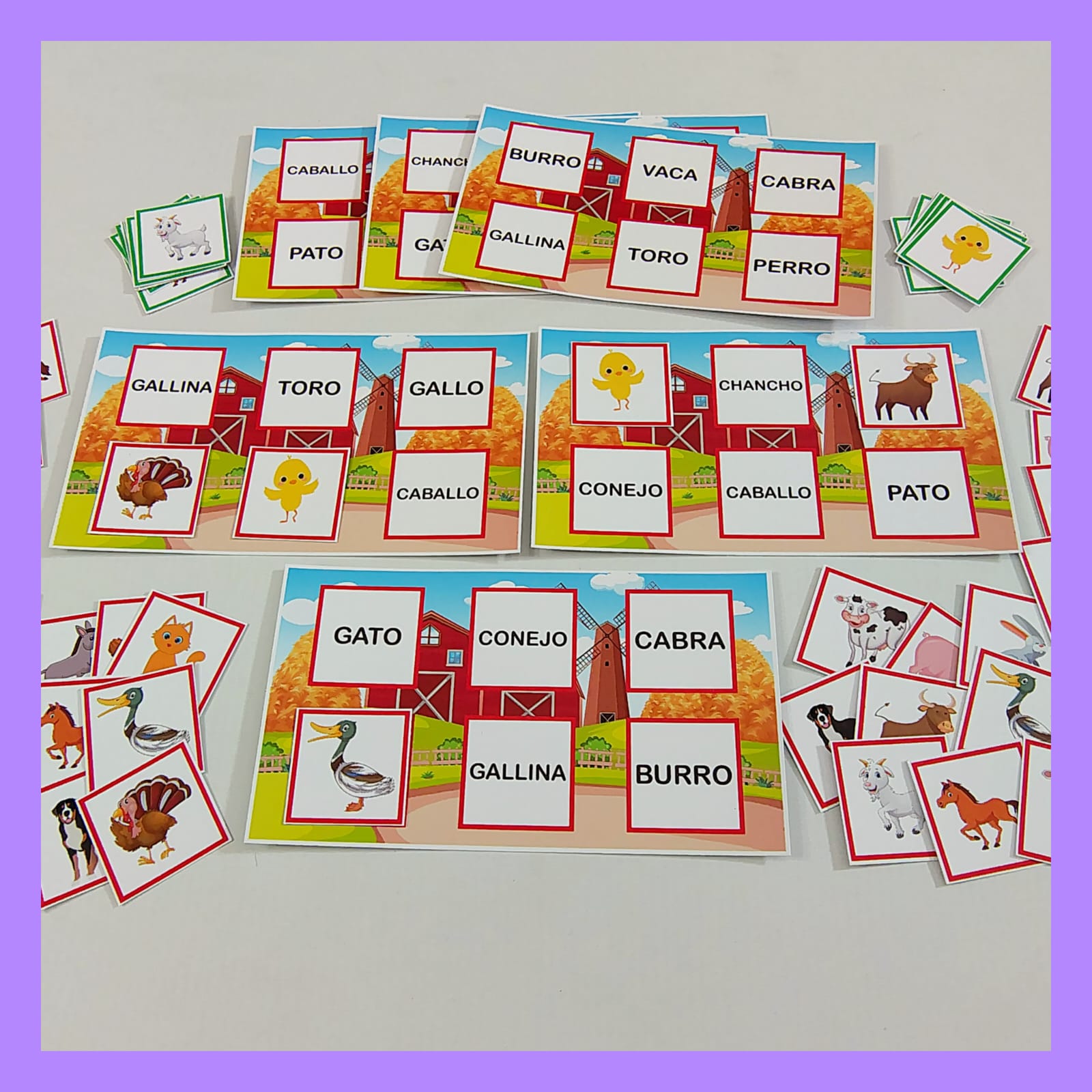 Bingo de la granja lector