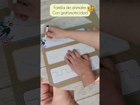 Familia de animales con grafomotricidad