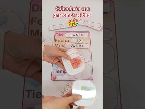 Calendario con grafomotricidad