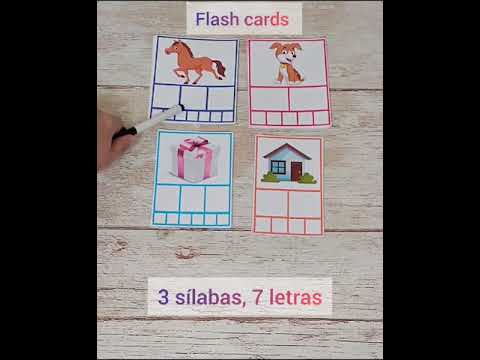 Flash Cards palabras de 2 y 3 silabas