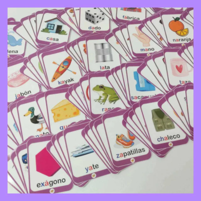 Flash cards sílabas simples (mayúsculas y minúsculas)