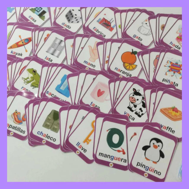 Flash cards sílabas simples (mayúsculas y minúsculas)