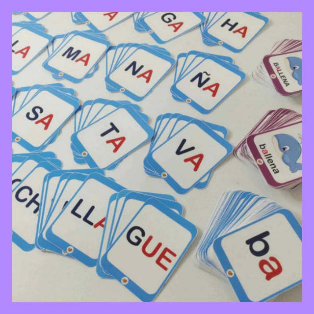 Flash cards sílabas simples (mayúsculas y minúsculas)