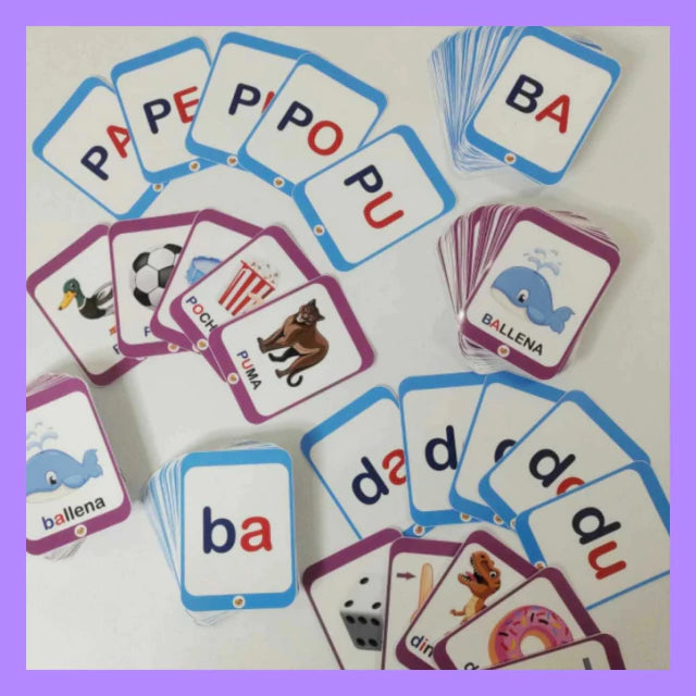Flash cards sílabas simples (mayúsculas y minúsculas)