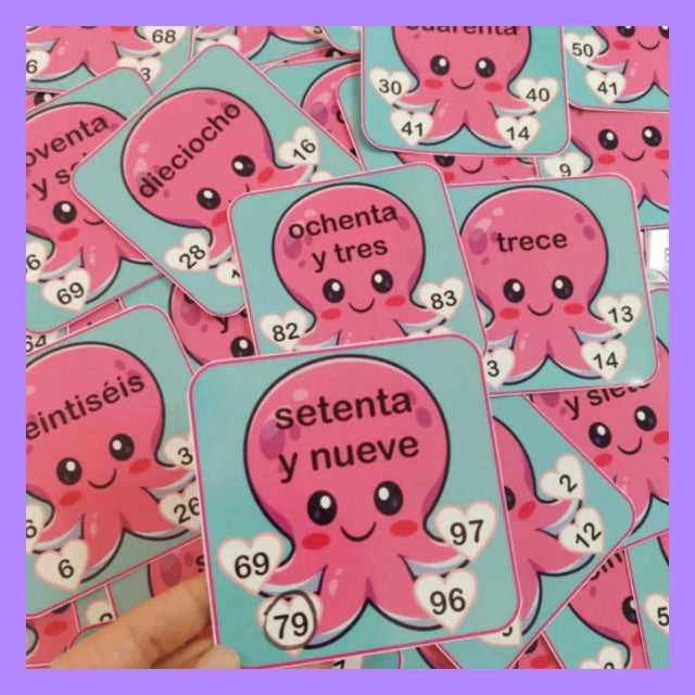 Pulpos lectores de números (0 al 100)