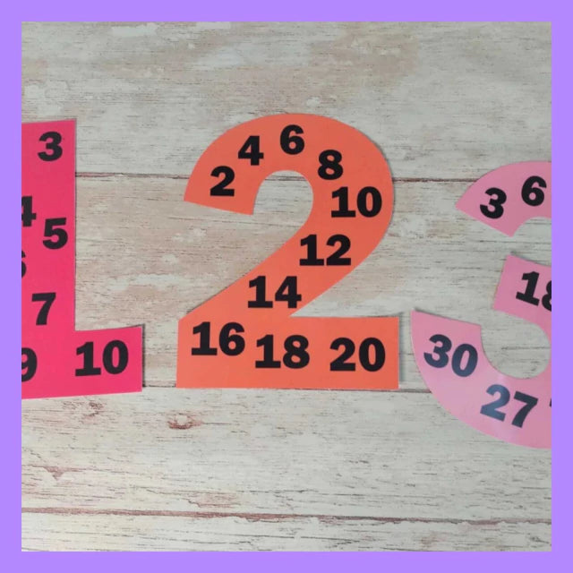Tablas de multiplicar en números!