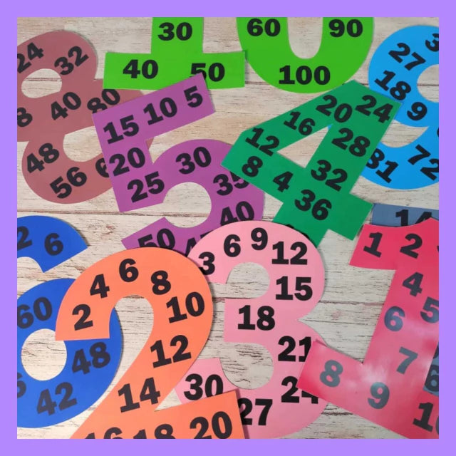 Tablas de multiplicar en números!