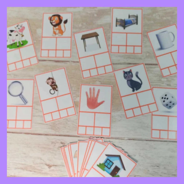 Flash Cards palabras de 2 y 3 silabas