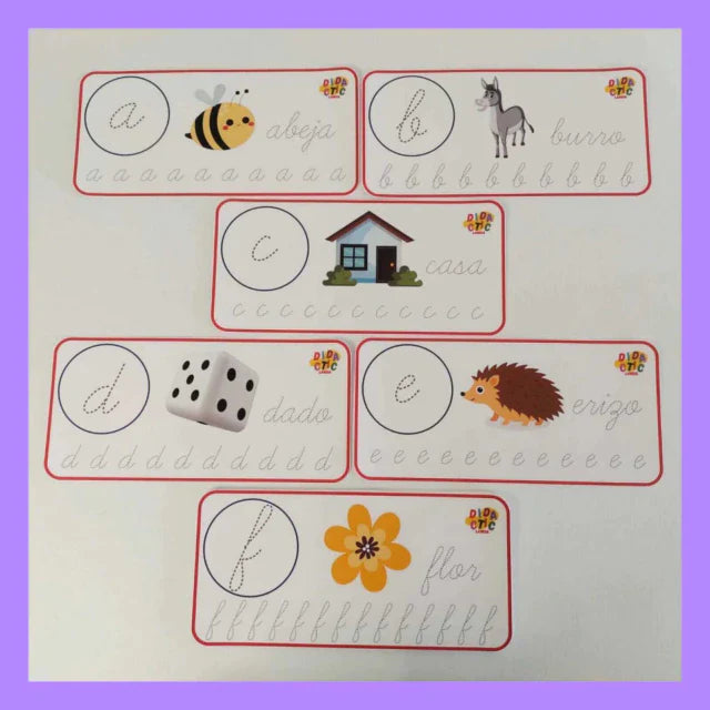 Kit aprendemos las letras (mayúsculas, minúsculas y cursivas)