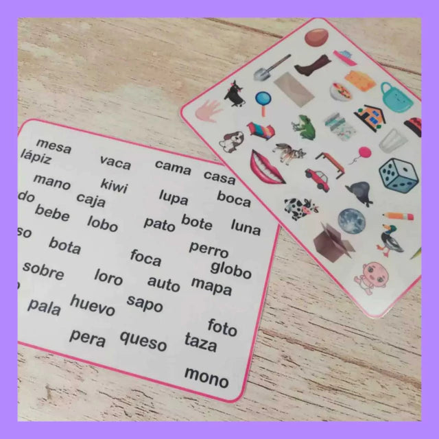 jugamos con palabras de 2 sílabas