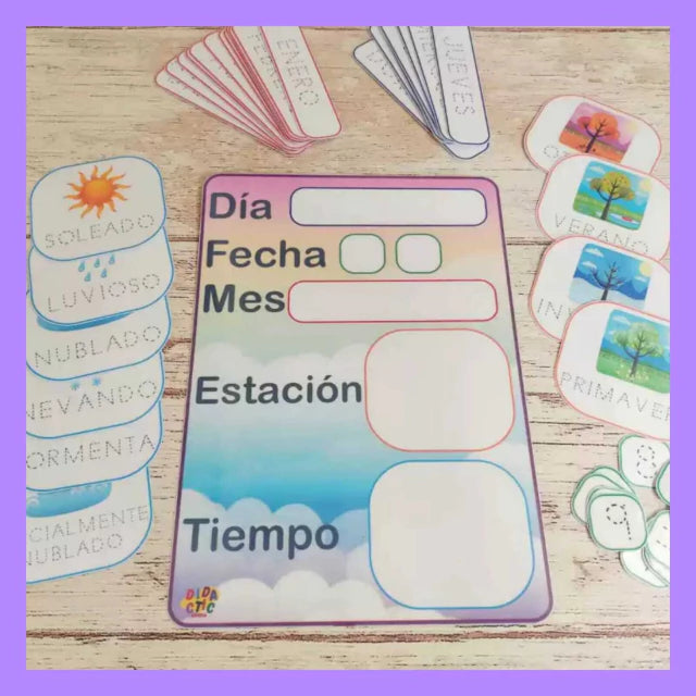 Calendario con grafomotricidad