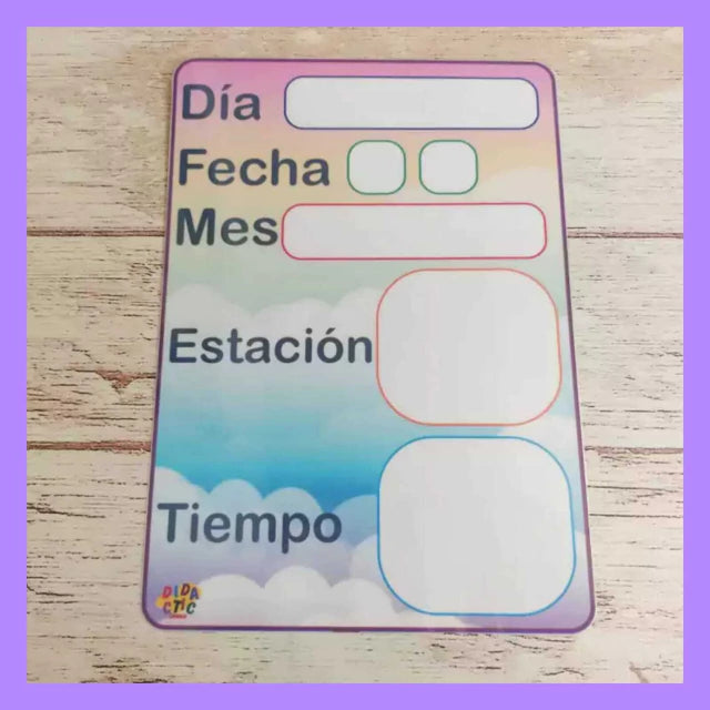 Calendario con grafomotricidad