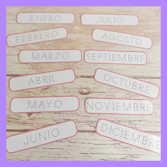 Calendario con grafomotricidad