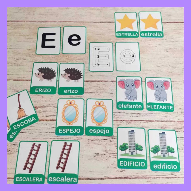Flash cards de vocales