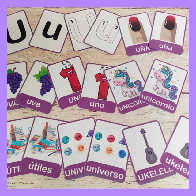 Flash cards de vocales