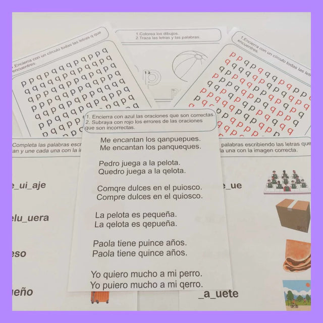 Cuadernillo Dislexia para trabajar bd pq un uv